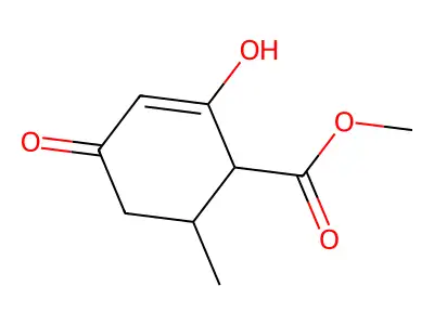 Methyl 6-methyl-2,4-cyclohexanedionecarboxylate structure