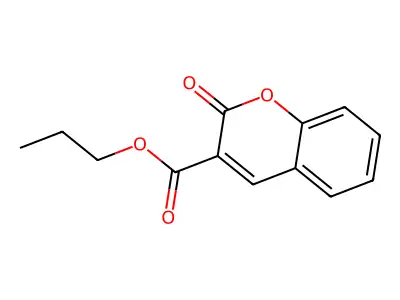 2H-1-Benzopyran-3-carboxylic acid, 2-oxo-, propyl ester structure
