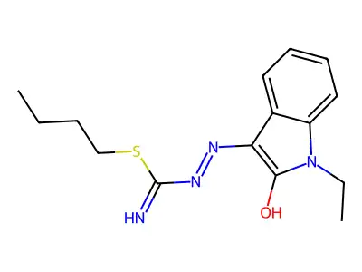 1-Ethylisatin-S-n-butylisothiosemicarbazone structure