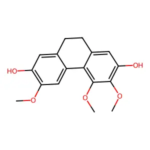 2,7-Phenanthrenediol, 9,10-dihydro-3,4,6-trimethoxy- structure