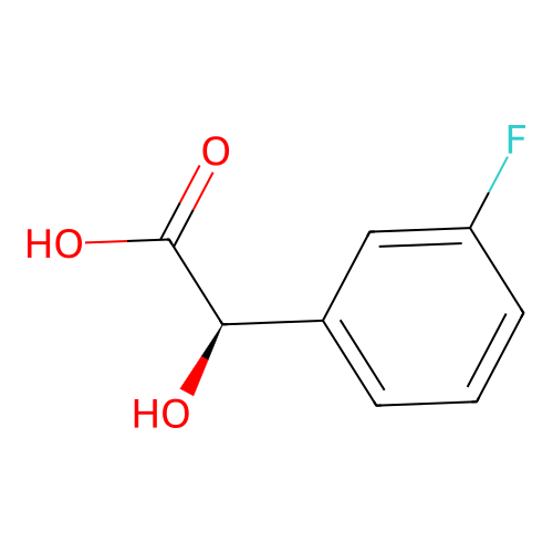(2R)-2-(3-fluorophenyl)-2-hydroxyacetic acid structure