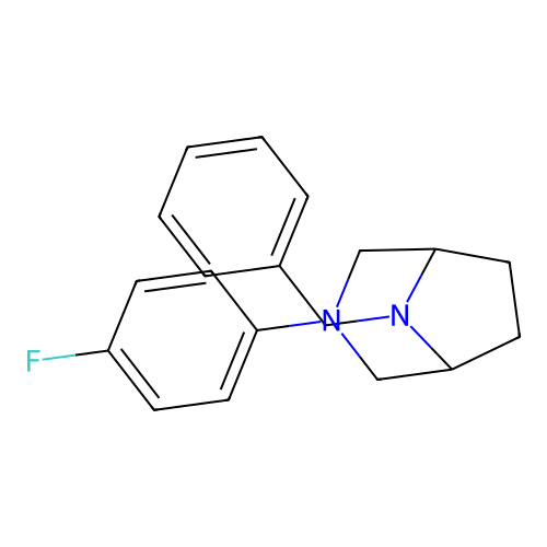 8-Benzyl-3-(4-fluorophenyl)-3,8-diazabicyclo[3.2.1]octane structure