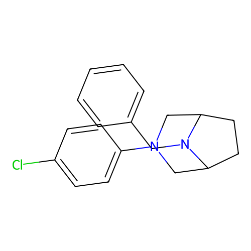 8-Benzyl-3-(4-chlorophenyl)-3,8-diazabicyclo[3.2.1]octane structure