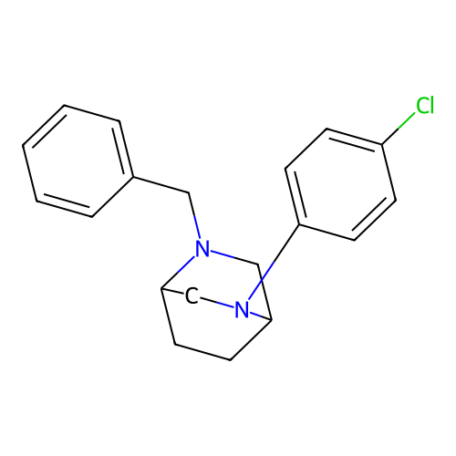 2-Benzyl-5-(4-chlorophenyl)-2,5-diazabicyclo[2.2.2]octane structure