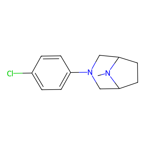 3-(4-Chlorophenyl)-8-methyl-3,8-diazabicyclo[3.2.1]octane structure