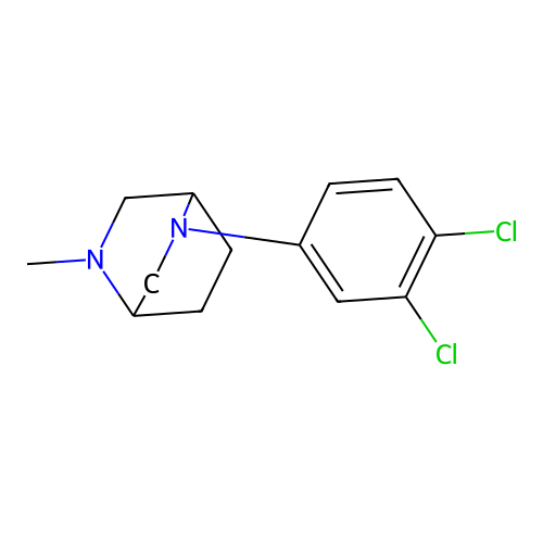 2-(3,4-Dichlorophenyl)-5-methyl-2,5-diazabicyclo[2.2.2]octane structure