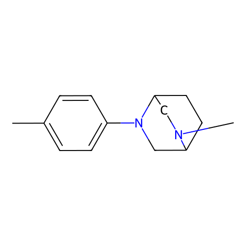 2-Methyl-5-(4-methylphenyl)-2,5-diazabicyclo[2.2.2]octane structure