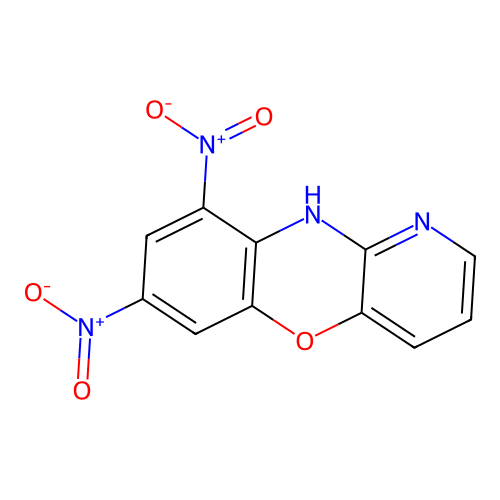 1H-Pyrido[3,2-b][1,4]benzoxazine, 7,9-dinitro- structure