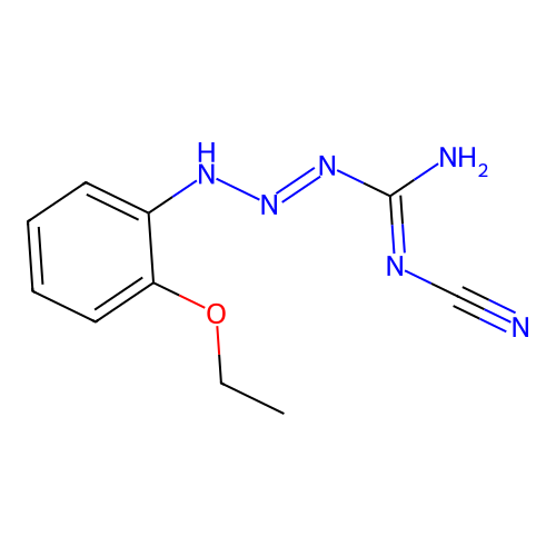 Guanidine, 1-cyano-3-((o-ethoxyphenyl)azo)- structure