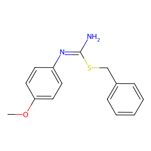 benzyl N'-(4-methoxyphenyl)carbamimidothioate structure
