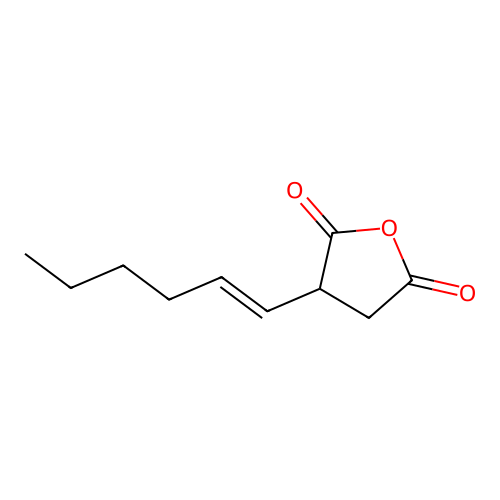 3-[(E)-hex-1-enyl]oxolane-2,5-dione structure