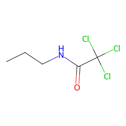 N-(n-propyl)trichloroacetamide structure