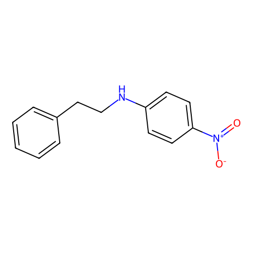 N-(2-phenylethyl)-p-nitroaniline structure