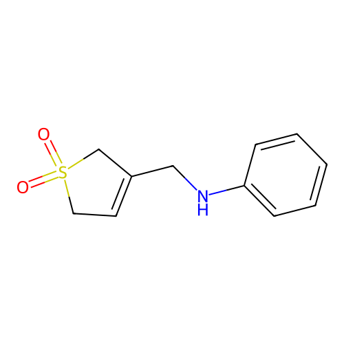 3-Phenylaminomethyl-3-sulfolene structure