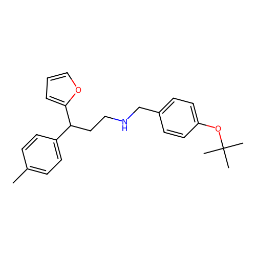 N-(4-tert-butoxybenzyl)-3-(furan-2-yl)-3-(4-methylphenyl)propan-1-amine structure