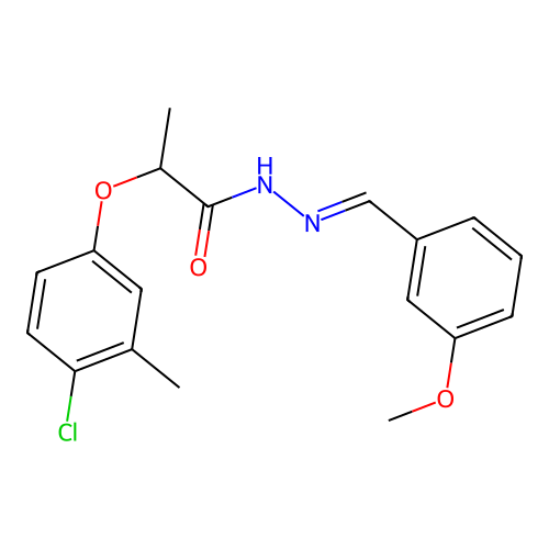 2-(4-chloro-3-methylphenoxy)-N'-(3-methoxybenzylidene)propanohydrazide structure