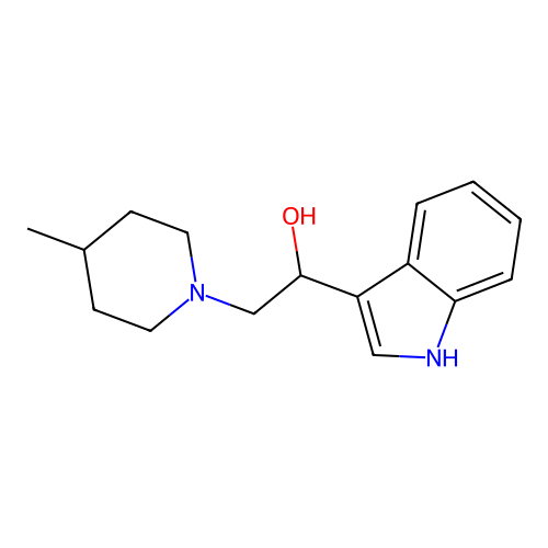 1-(1H-indol-3-yl)-2-(4-methylpiperidin-1-yl)ethanol structure