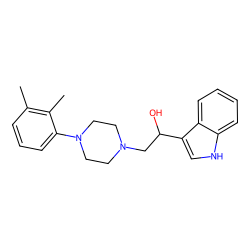 2-[4-(2,3-dimethylphenyl)piperazin-1-yl]-1-(1H-indol-3-yl)ethanol structure