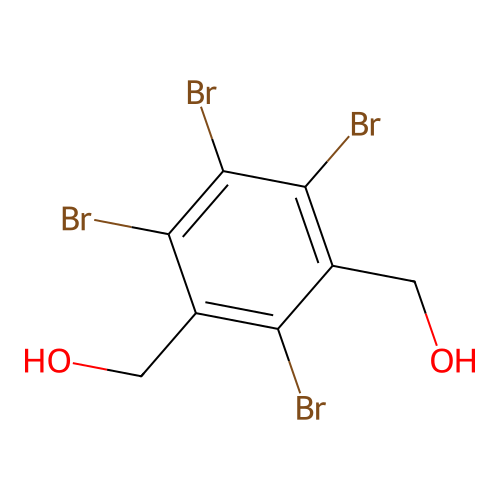 (Perbromo-1,3-phenylene)dimethanol structure