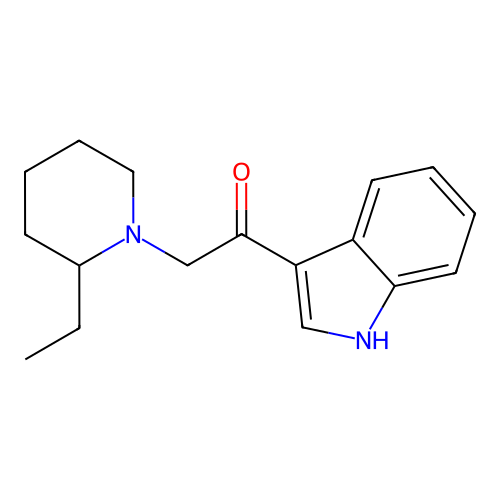 2-(2-ethylpiperidin-1-yl)-1-(1H-indol-3-yl)ethanone structure