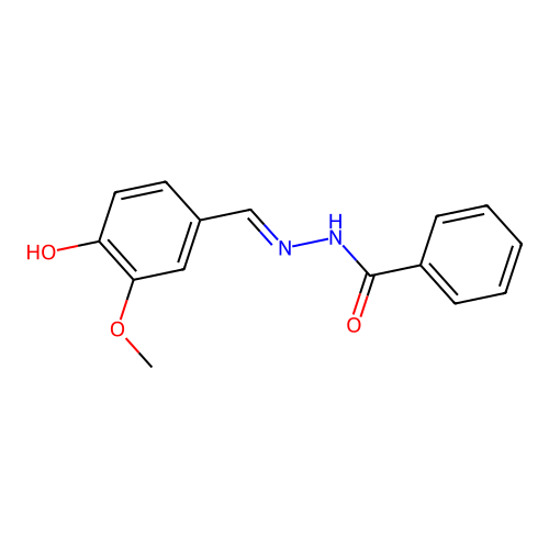 N-[(4-Hydroxy-3-methoxyphenyl)methylidene]benzenecarbohydrazonic acid structure