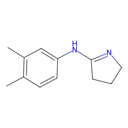 N-(3,4-dimethylphenyl)-3,4-dihydro-2H-pyrrol-5-amine structure