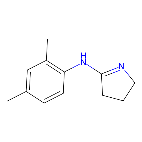 N-(2,4-dimethylphenyl)-3,4-dihydro-2H-pyrrol-5-amine structure