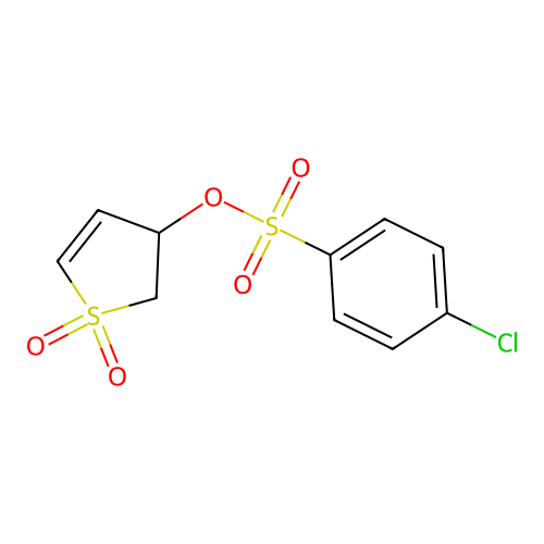 1,1-Dioxo-3-2,3-dihydrothienyl 4-chlorobenzenesulfonate structure