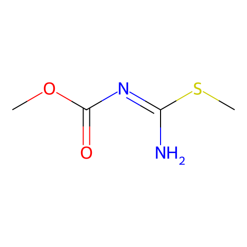 methyl N-(1-methylthio-1-iminomethyl)-carbamate structure