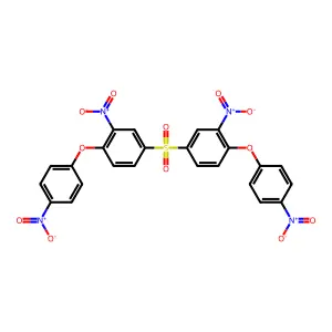 3,3'-dinitro-4,4'-di(p-nitrophenoxy)diphenylsulfone structure
