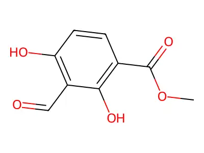 Methyl 2,4-dihydroxy-3-formylbenzoate structure