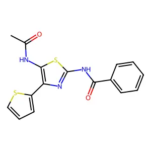 N-(5-Acetylamino-4-thiophen-2-yl-thiazol-2-yl)-benzamide structure
