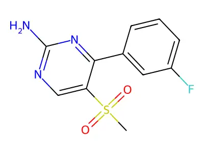 4-(3-Fluorophenyl)-5-(methylsulfonyl)pyrimidin-2-amine structure
