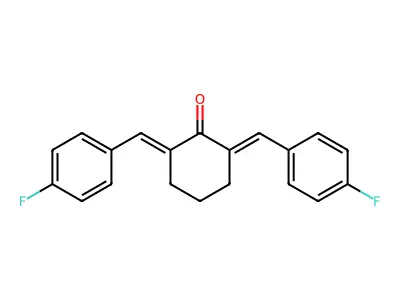 2,6-Bis[(4-fluorophenyl)methylidene]cyclohexan-1-one structure