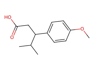 3-(4-Methoxyphenyl)-4-methylpentanoic acid structure