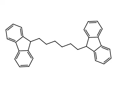 9-[6-(9H-fluoren-9-yl)hexyl]-9H-fluorene structure