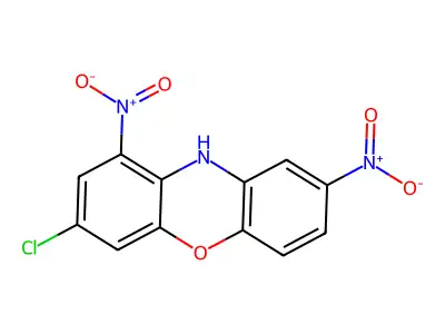 3-Chloro-1,8-dinitro-10H-phenoxazine structure