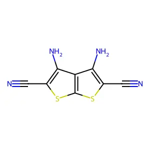 3,4-Diaminothieno[2,3-b]thiophene-2,5-dicarbonitrile structure