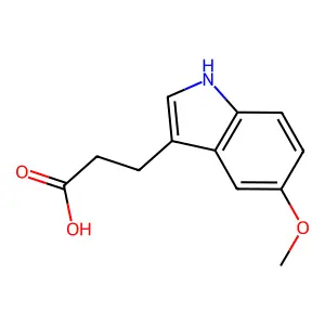 3-(5-甲氧基-1H-吲哚-3-基)丙酸 structure