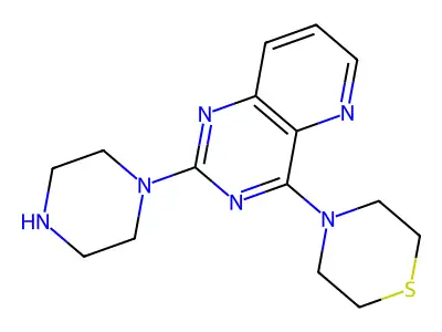 2-(1-Piperazinyl)-4-(4-thiomorpholinyl)pyrido(3,2-d)pyrimidine structure