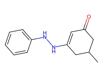 5-Methyl-3-(2-phenylhydrazin-1-yl)cyclohex-2-en-1-one structure