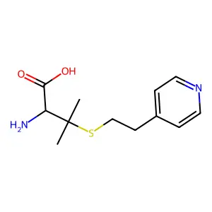 3-((2-(4-Pyridyl)ethyl)thio)-DL-valine structure