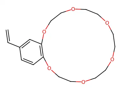 4'-Vinylbenzo-18-crown-6 structure