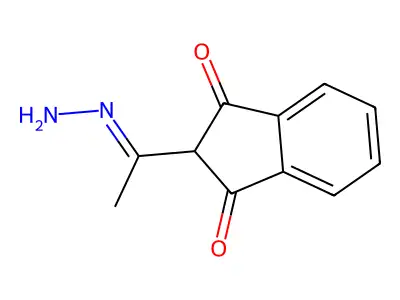 2-Ethanehydrazonoylindene-1,3-dione structure