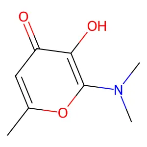 2-(Dimethylamino)-3-hydroxy-6-methylpyran-4-one structure