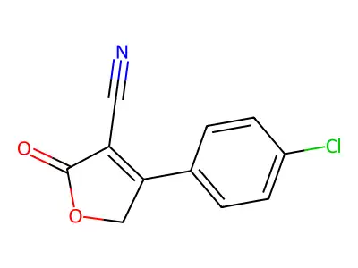 4-(4-Chlorophenyl)-2-oxo-2,5-dihydro-3-furancarbonitrile structure