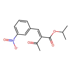 Isopropyl 2-(3-nitrobenzylidene)acetoacetate structure