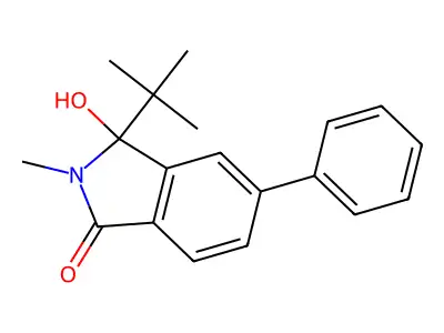 1-Tert-butyl-1-hydroxy-2-methyl-6-phenyl-3-isoindolinone structure