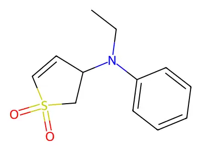 N-ethyl-N-phenyl-2,3-dihydrothiophen-3-amine 1,1-dioxide structure