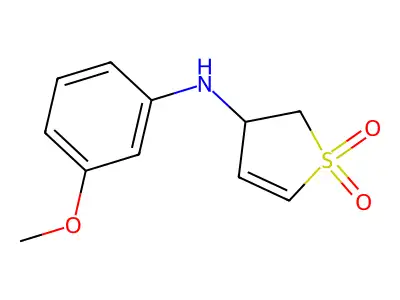 3-((3-Methoxyphenyl)amino)-2,3-dihydrothiophene 1,1-dioxide structure